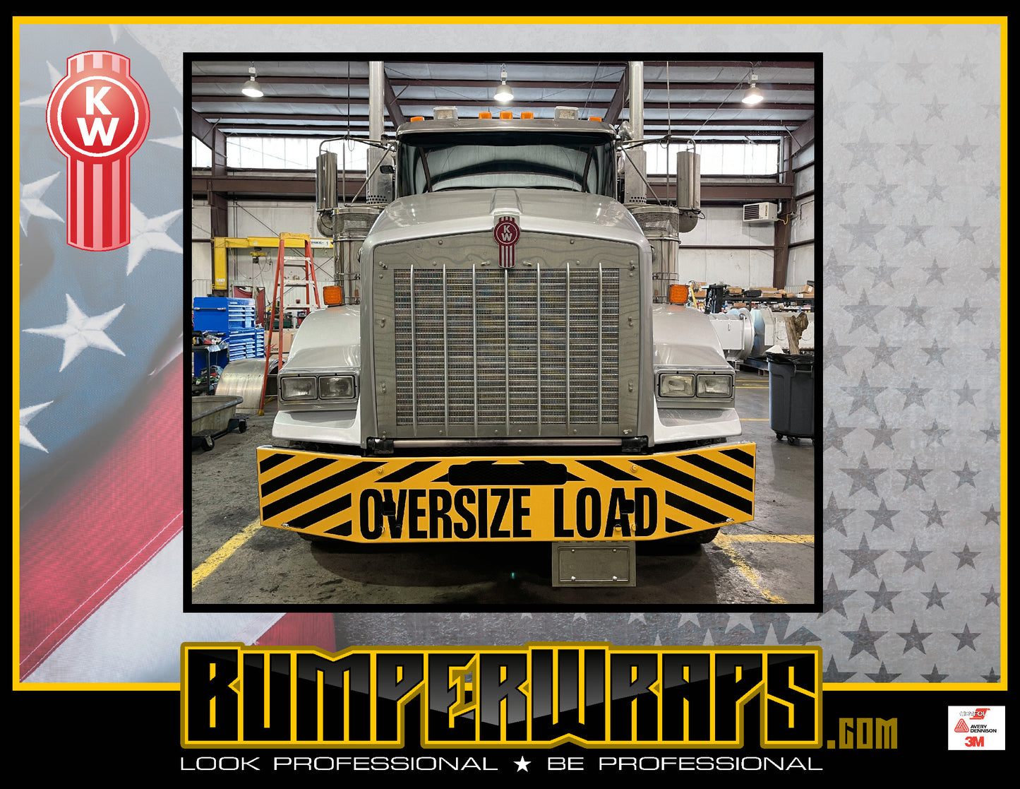 Kenworth 14.5" x 92" Oversize Load BW